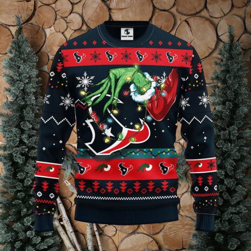 Houston Texans Grinch Christmas Ugly Sweater