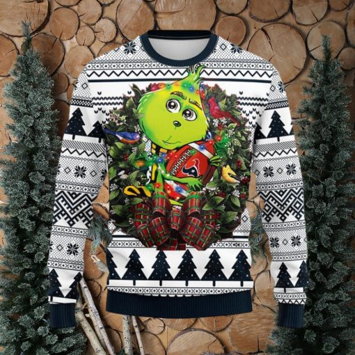 Houston Texans Grinch Hug Christmas Ugly Sweater