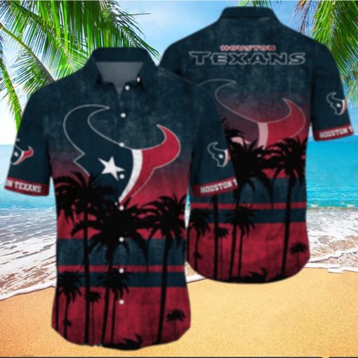 Houston Texans Logo Coconut Tropical Hawaiian Shirt Beach Gift For Fans
