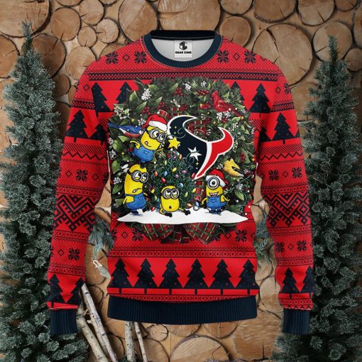 Houston Texans Minion Christmas Ugly Sweater