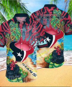 Houston Texans NFL Floral Full Printing 3D Hawaiian Shirt