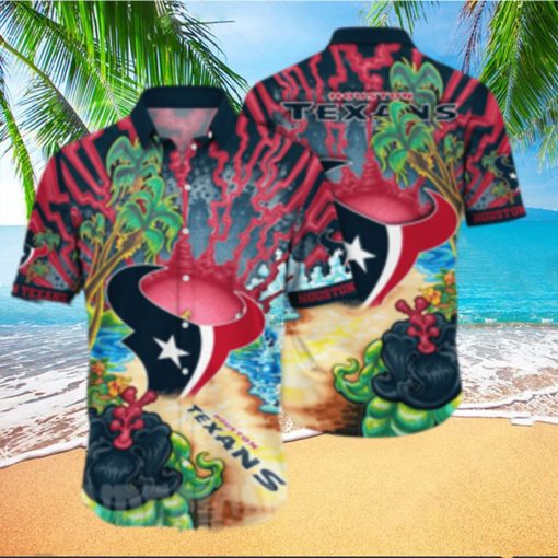 Houston Texans NFL Floral Full Printing 3D Hawaiian Shirt