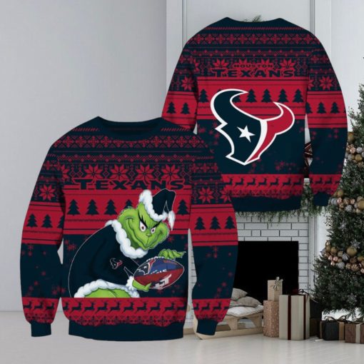 Houston Texans NFL Grinch Christmas Ugly Sweater Fans Gift Funny For Men And Women