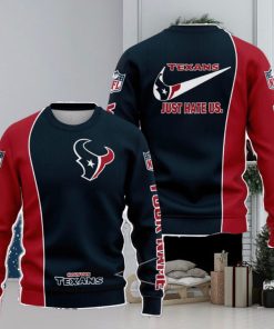 Houston Texans NFL Just Hate Us Personalized For Fans Sweater New