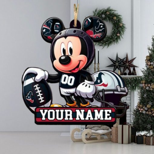 Houston Texans NFL Mickey Disney Christmas Ornament