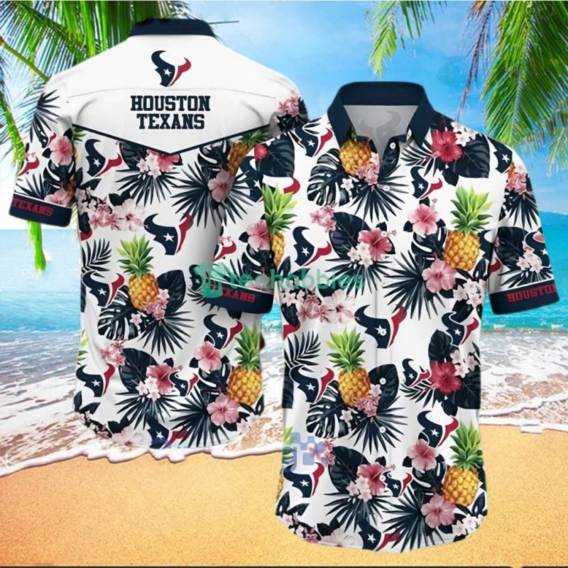 Houston Texans NFL Pineapple Tropical Pattern Hawaiian Shirt
