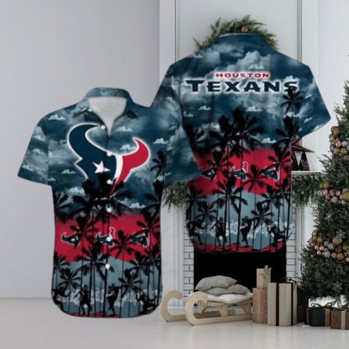 Houston Texans Palm Tree Design NFL Hawaiian Shirt, Texans Clothing