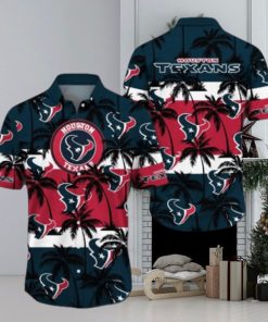Houston Texans Palm Tree Pattern Hawaiian shirt, Houston Texans Gifts