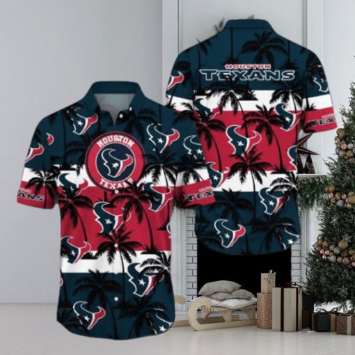 Houston Texans Palm Tree Pattern Hawaiian shirt, Houston Texans Gifts