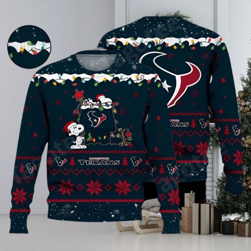 Houston Texans Snoopy NFL Ugly Christmas Sweater