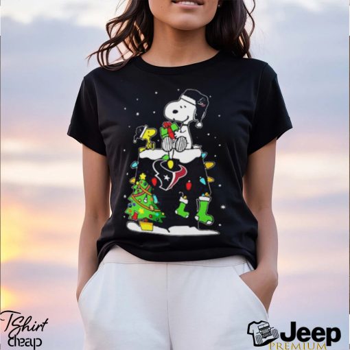 Houston Texans Snoopy Woodstock Christmas Shirt