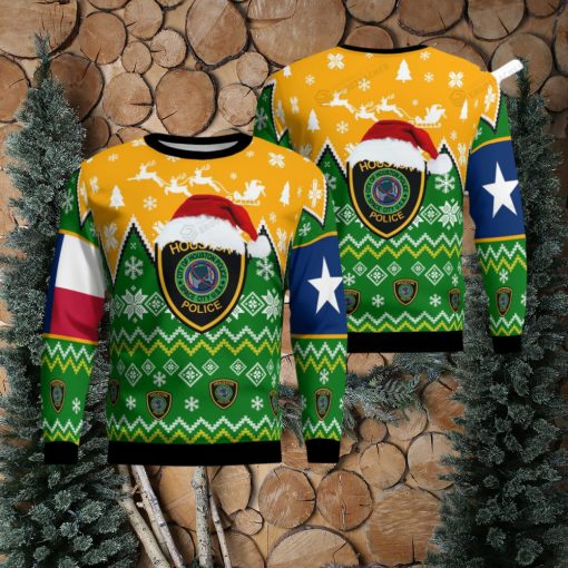 Houston Texas Houston Police Department Christmas Knitting Pattern Ugly Christmas Holiday Sweater