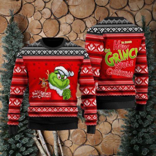 How Grinch Stole Christmas Red Ugly Christmas Sweater