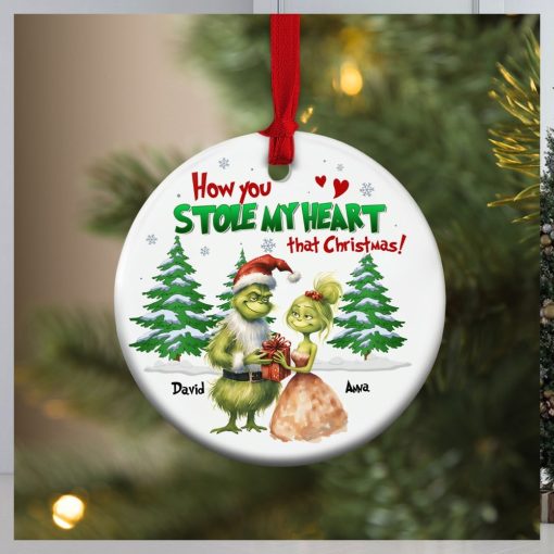 How You Stole My Heart That Christmas, Personalized Couple Ornament, Couple Gift