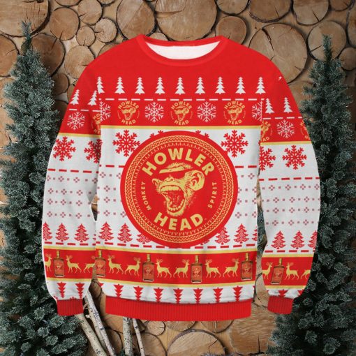 Howler Head For Christmas Gifts Ugly Christmas Wool Knitted Sweater