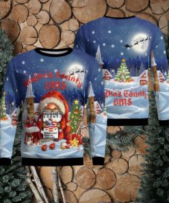 HuHouston Texas Ponderosa Fire Hughes County Emergency Medical Service Aop Christmas Ugly Sweater