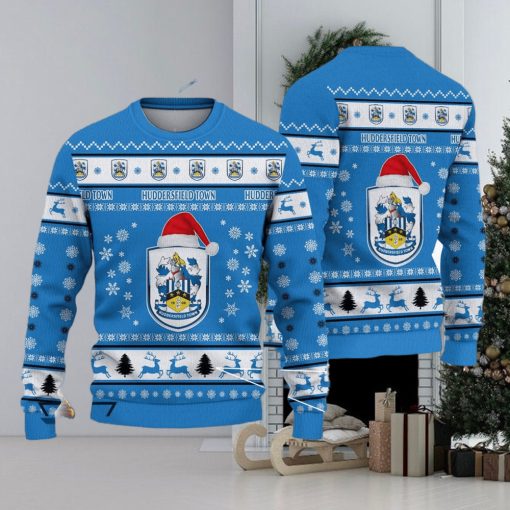 Huddersfield Town A.F.C Bold Efl Logo Team Ugly Christmas Sweater For Fans Gift Unisex Sweatshirt