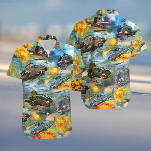 Huey Cobra Helicopter Remember The Day Hawaiian Shirt