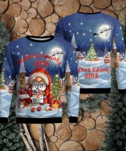 Hughes County Emergency Medical Service Aop Christmas Ugly Sweater