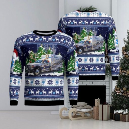 Hughes County Emergency Medical Service Christmas AOP Ugly Sweater Christmas Season Gift