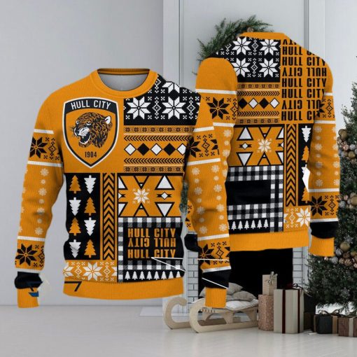 Hull City Pocket Efl Logo Team Ugly Christmas Sweater For Fans Gift Unisex Sweatshirt