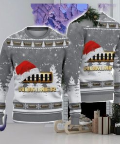 Hummer Santa Hat Pattern Ugly Christmas Sweater For Men And Women