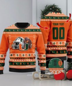 Hurricanes Custom Name & Number Personalized Knitted Ugly Christmas Sweater