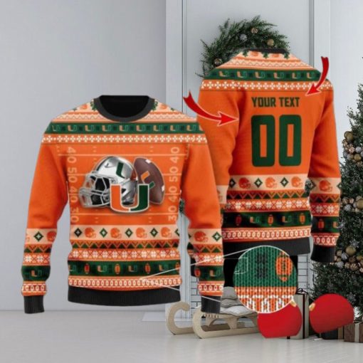 Hurricanes Custom Name & Number Personalized Knitted Ugly Christmas Sweater