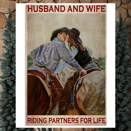 Husband And Wife Riding Partners For Life Vertical Poster