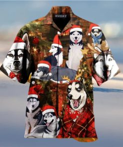 Husky Christmas Aloha Shirt, Funny Christmas Gift Ideas