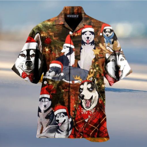 Husky Christmas Aloha Shirt, Funny Christmas Gift Ideas