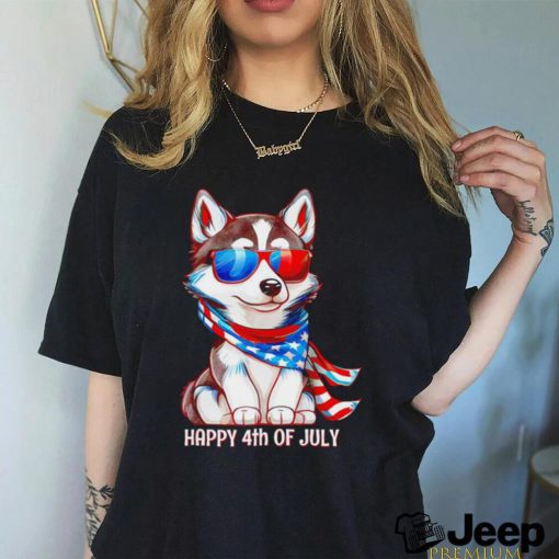 Husky Patriotic Siberian Happy 4th of July shirt