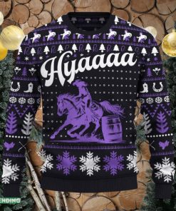 Hyaaaa Barrel Racing Cowgirl Funny Ugly Christmas New Gift For Men And Women