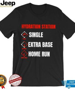 Hydration Station single extra base home run logo shirt