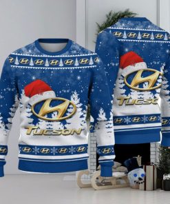 Hyundai Tucson Logo Wearing Santa Hat Christmas Gift Ugly Christmas Sweater Christmas Gift Ideas