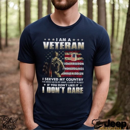 I Am A Veteran I Love Freedom I Wore Dog Tags I Have A DD 214 Shirt