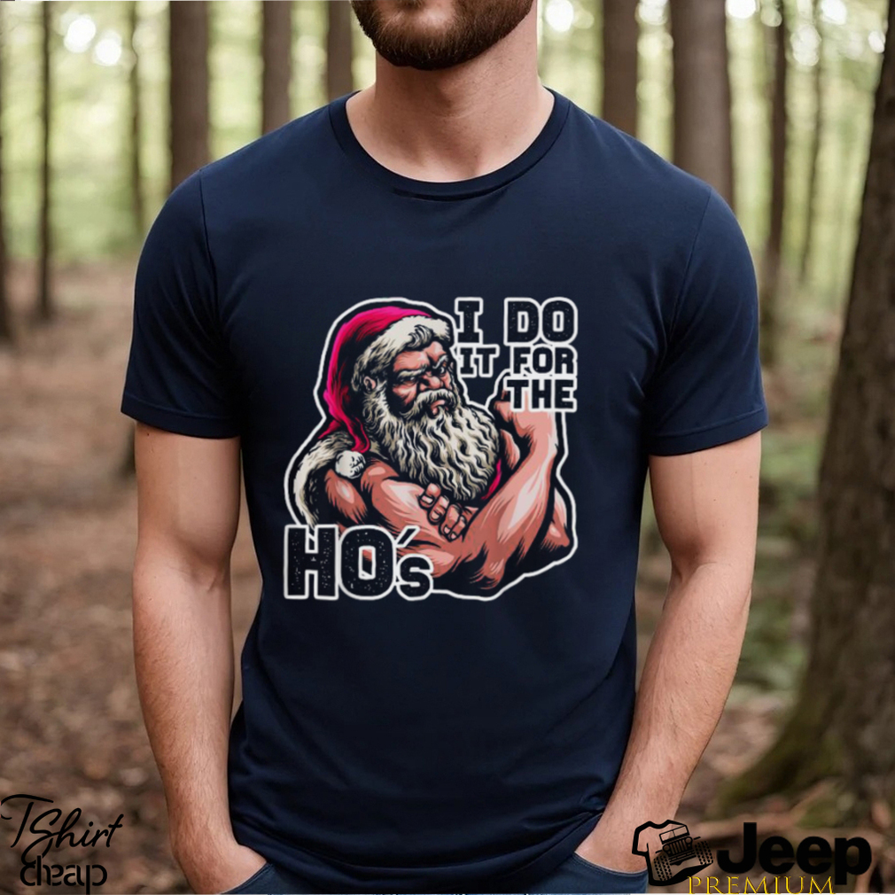 SANTA WITH CHRISTMAS PRESENTS, HO! HO! HO! Men's T-Shirt