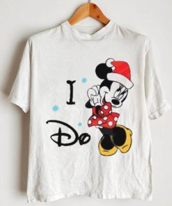 I Do Minnie Mouse Santa Claus Hat Snowflakes Shirts, Disney Christmas T Shirt