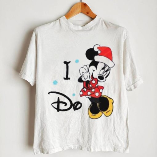 I Do Minnie Mouse Santa Claus Hat Snowflakes Shirts, Disney Christmas T Shirt