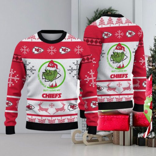 I Hate People But I Love Kansas City Chiefs New Knitted Christmas Sweater Holidays Gift