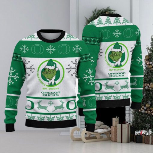 I Hate People But I Love Oregon Ducks Limited Style Ugly Christmas 3D Sweater Gift For Men Women