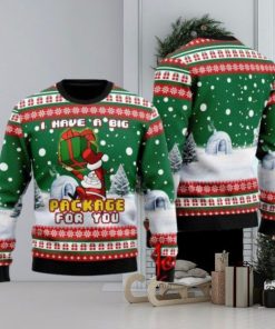 I Have A Big Package For You Ugly Christmas Sweater Gift Knitting Sweater