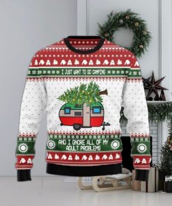 I Just Want To Go Camping Ugly Christmas Sweater