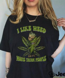 I Like Weed More Than PeoPle Classic T Shirt