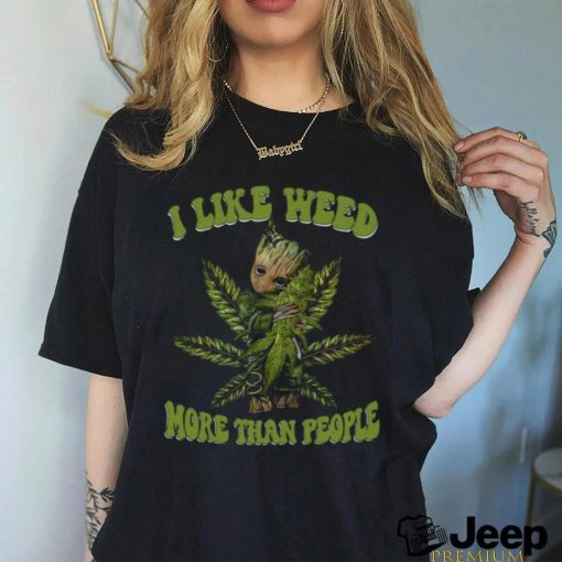 I Like Weed More Than PeoPle Classic T Shirt