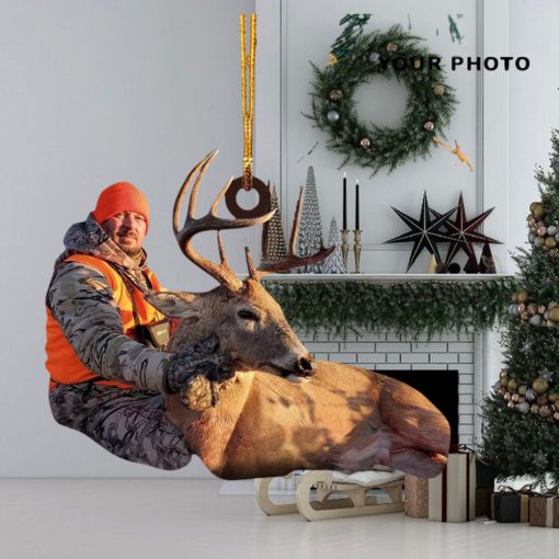 I Love Being A Hunter   Personalized Photo Mica Ornament   Christmas Gift For Hunting Lover