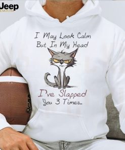 I May Look Calm I've Slapped You 3 Times Tshirt