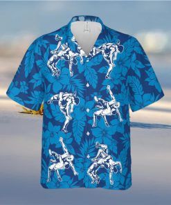 I May Start Talking About Wrestling Navy Blue Unisex Hawaiian Shirts