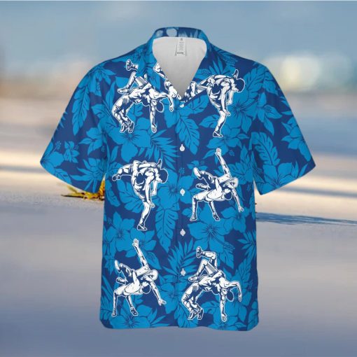 I May Start Talking About Wrestling Navy Blue Unisex Hawaiian Shirts