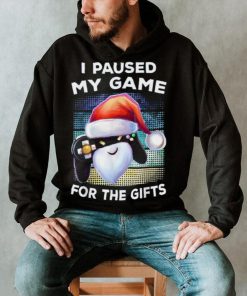 I Paused My Game Christmas Santa Funny Gamer Pajama N Boy Shirt